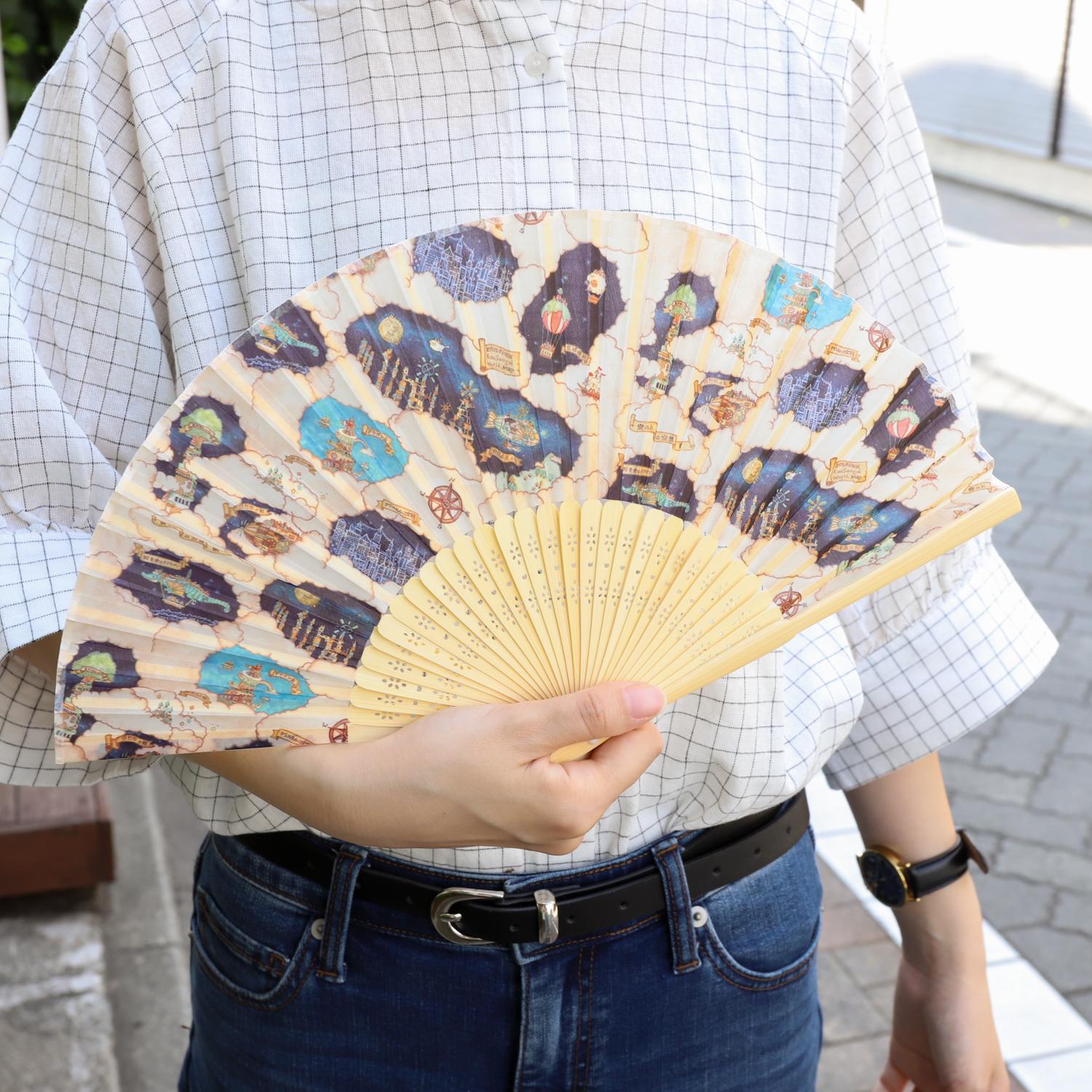 扇子「星空想街の地図」空想街雑貨店オリジナル扇子 | 4枚目