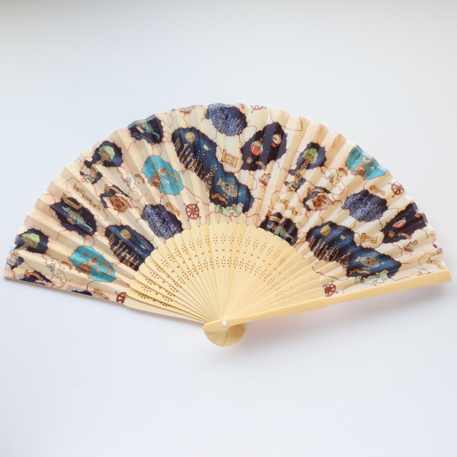 扇子「星空想街の地図」空想街雑貨店オリジナル扇子 | 2枚目