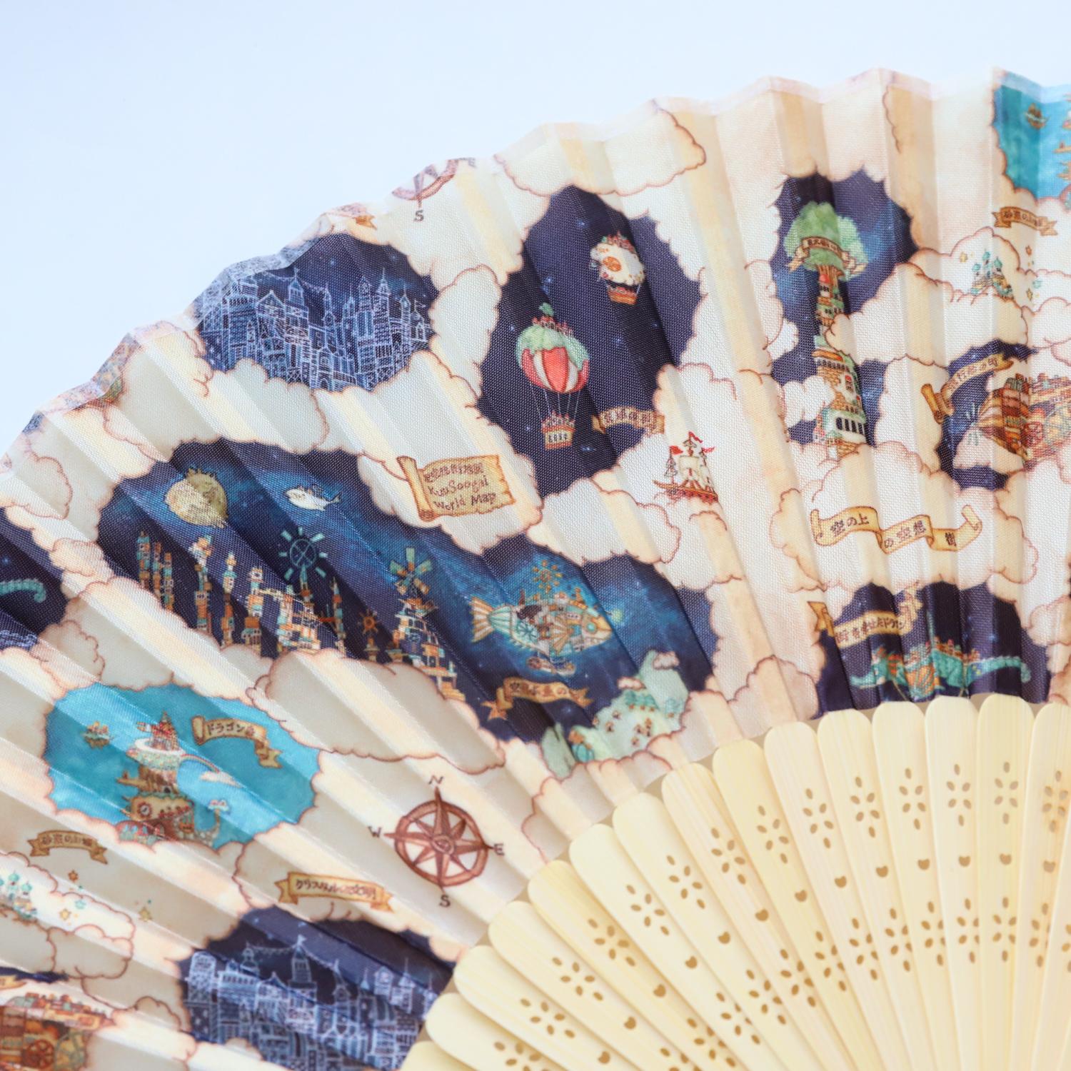 扇子「星空想街の地図」空想街雑貨店オリジナル扇子 | 6枚目