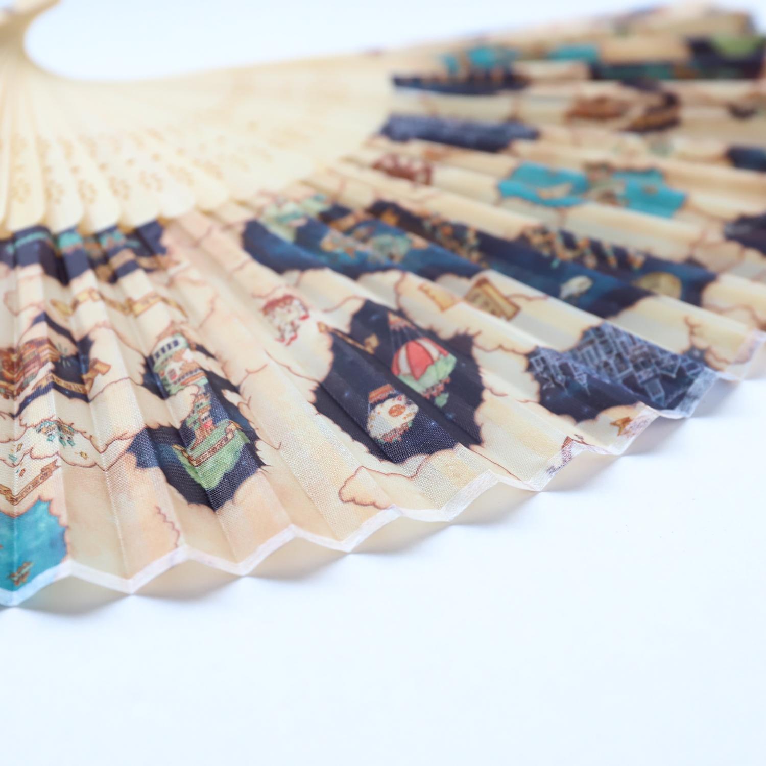 扇子「星空想街の地図」空想街雑貨店オリジナル扇子 | 12枚目