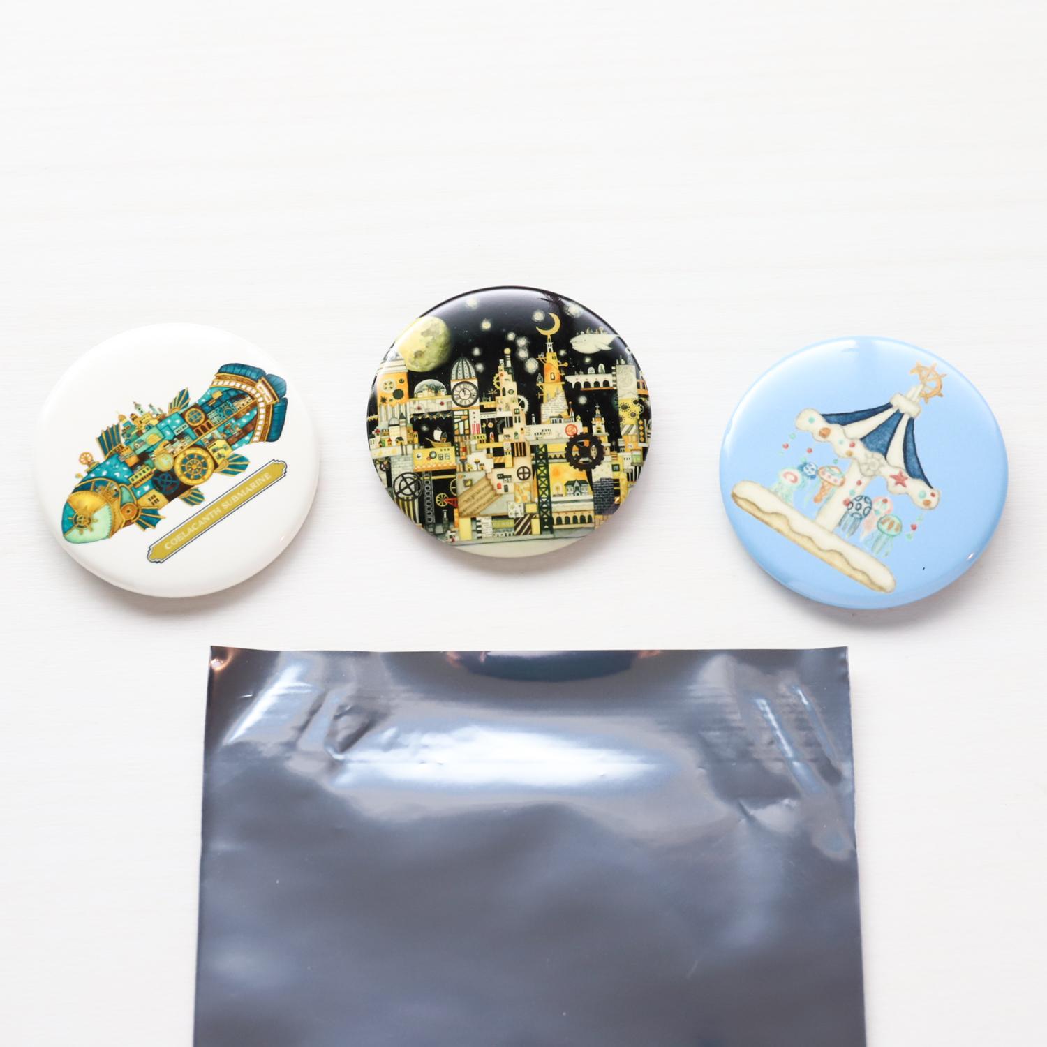 【缶バッジ3つ】空想街缶バッチ(A)ランダム3点セット | 13枚目