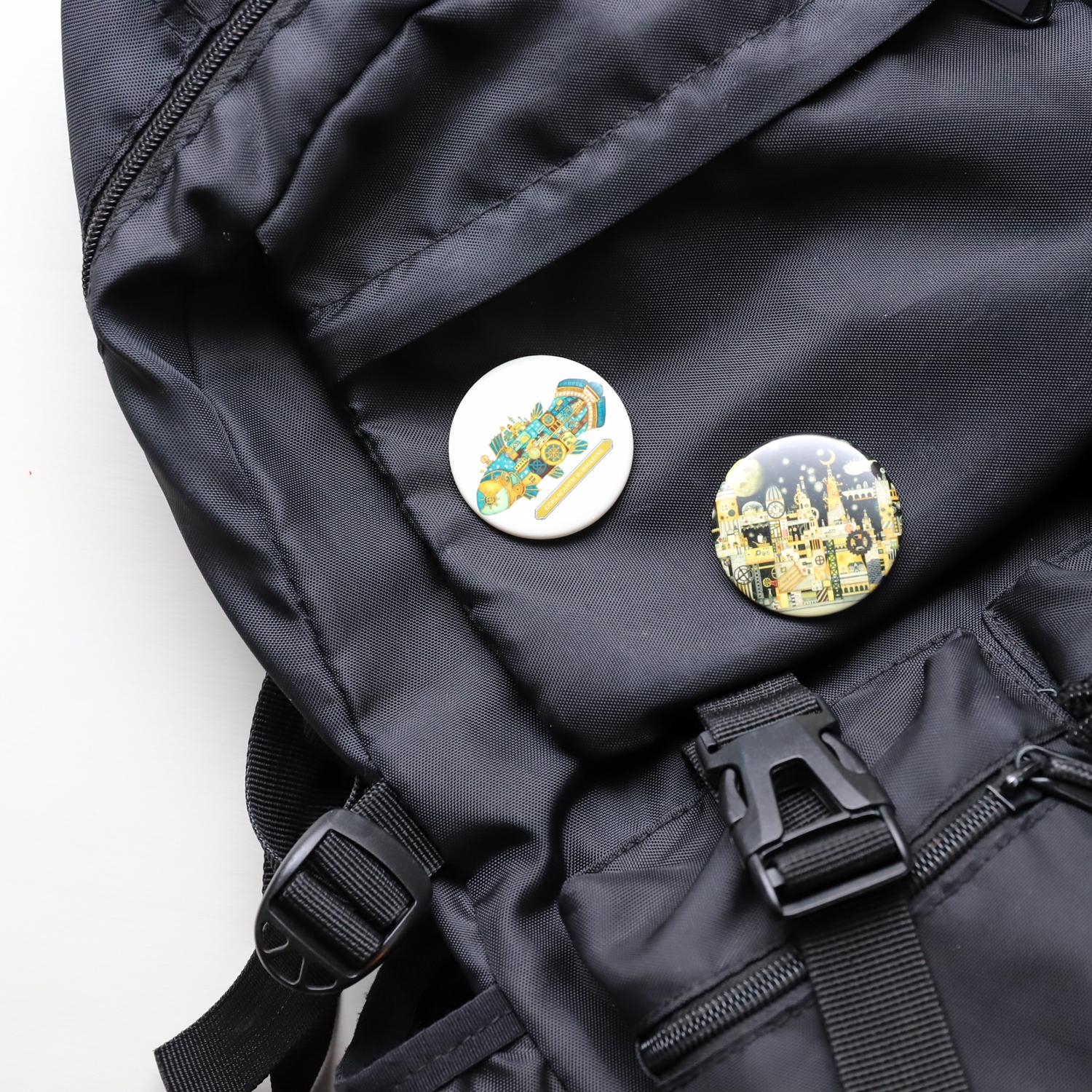 【缶バッジ3つ】空想街缶バッチ(A)ランダム3点セット | 10枚目